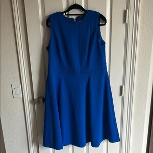 Calvin Klein NWT Elegant Blue Sleeveless Dress - Size 14W
